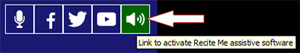 Image of Recite Me activation button.