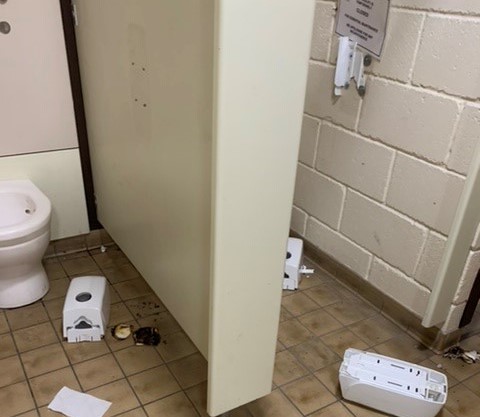 st magnus lane toilet vandalised