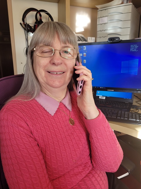 Photo of Anne Donnelly, Orkney Health and Care's Sensory Loss Rehabilitation Officer, based at the Selbro Resource Centre.
