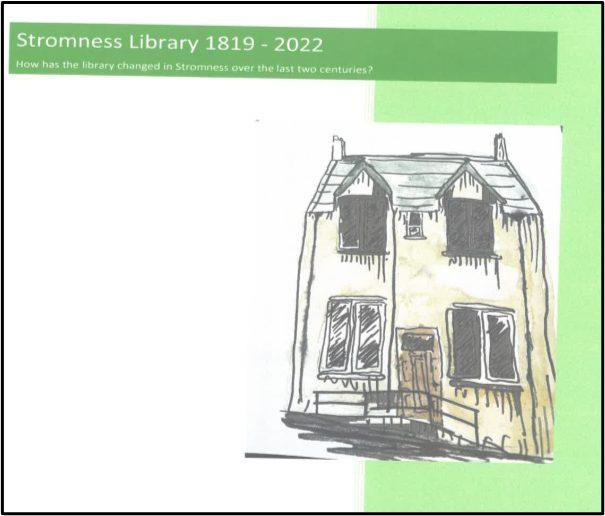 Photo of the cover of Magnus Groundwater's winning Fereday project into the history of Stromness Library.