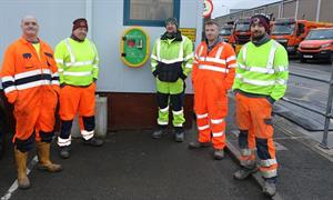 Here for Hatston – OIC installs defibrillator in heart of Kirkwall’s industrial area