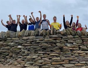 Stromness Academy students learn traditional drystone sheep dyke restoration methods