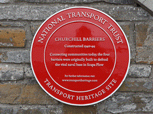 Churchill Barriers’ plaque unveiled
