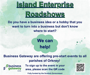 Pre-startup business events to visit every area in Orkney