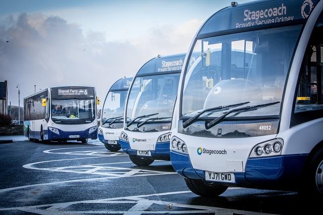 A photo of Orkney's fully accessible low emission public buses
