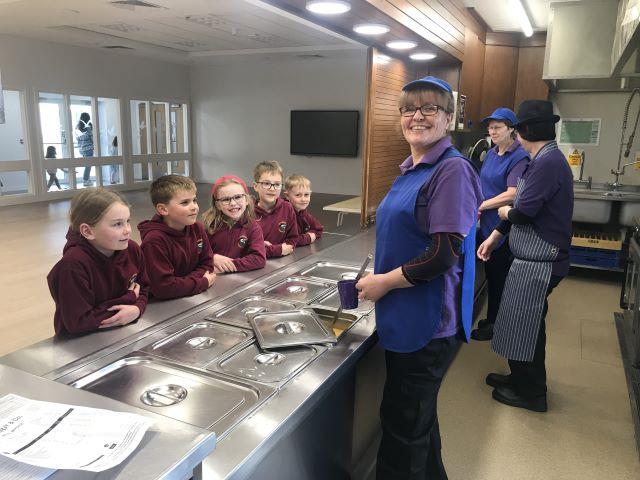 St Andrews   School lunches being served