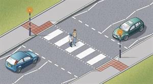 Pedestrian crossing safety reminder