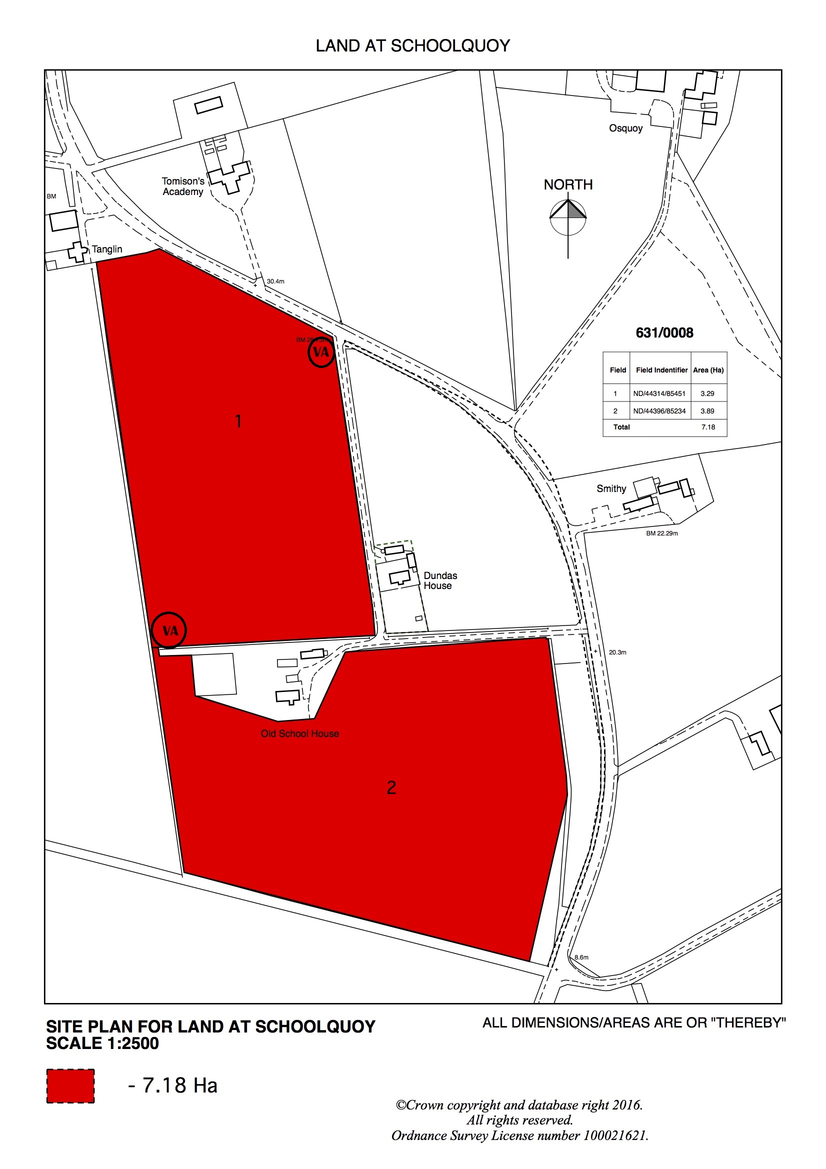 Land At Schoolquoy Oct 2017