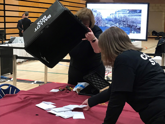 North Isle Ballot boxes open