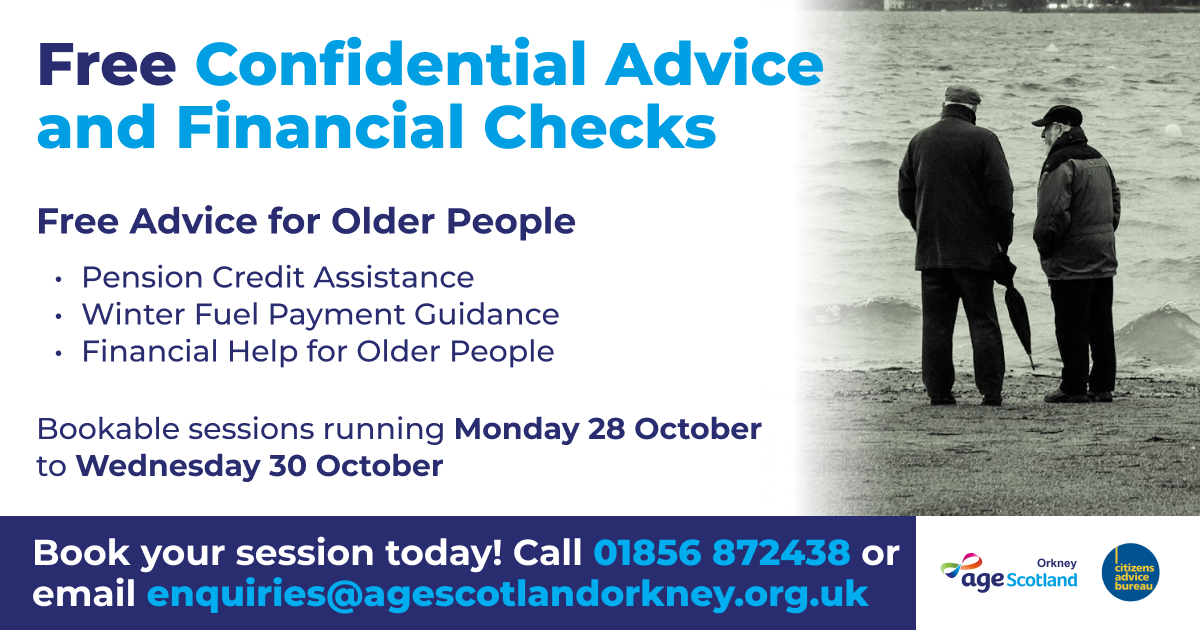 Financial health check on offer for older folk in Orkney 