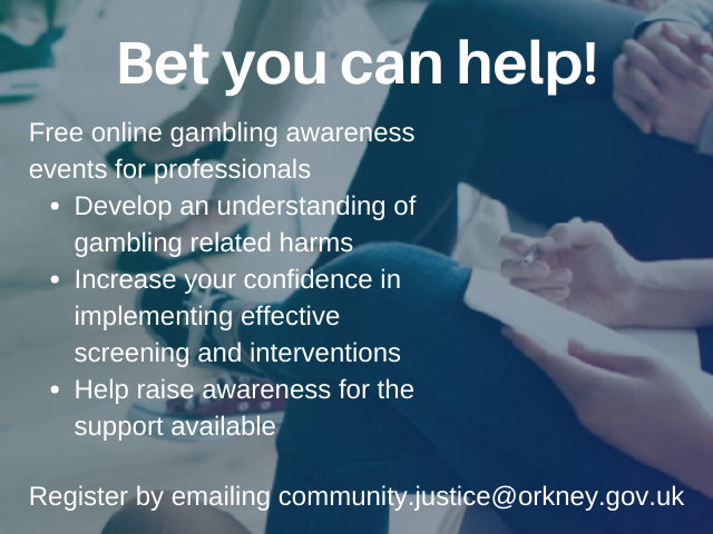 Free online gambling awareness event - “Bet you can help!”