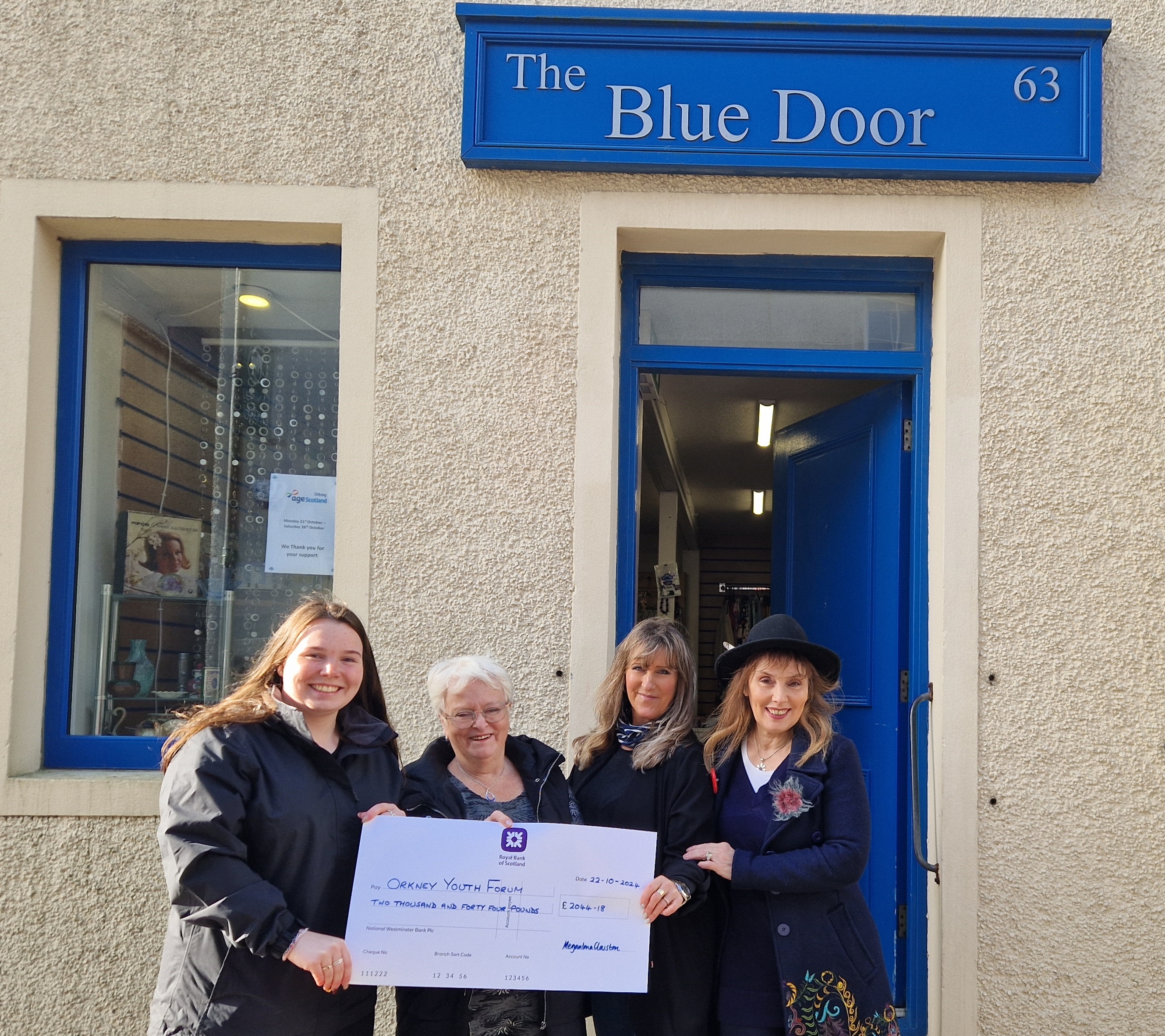 Orkney Youth Forum raises over £2k at Blue Door